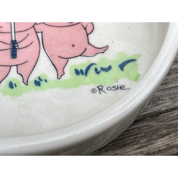 Vintage Three Little Pigs under an Umbrella Ash tray Hand Painted - Picture 7 of 8